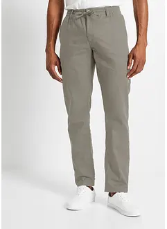 Chinos med linneandel, Regular Fit, Straight, bonprix