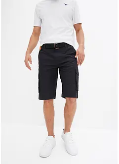 Cargobermudas med skärp, Regular Fit, bonprix