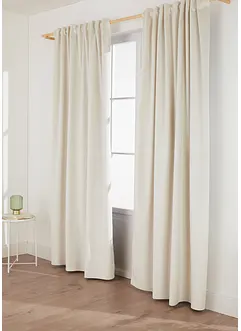 Mörkläggande gardinlängd med termofunktion och sammetsmjuk yta (1-pack), bonprix