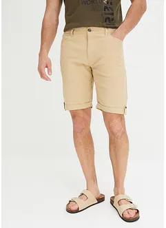 Bermudas med linneandel och uppvikta benslut, Regular Fit, bpc bonprix collection