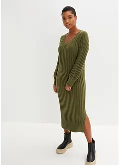 Mellanlång stickad klänning, bonprix