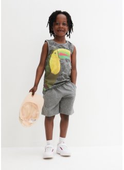 Topp och långa shorts i ekologisk bomull för barn (2 delar), bpc bonprix collection