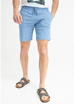 Långa dra på-jeansshorts, Regular Fit (2-pack), John Baner JEANSWEAR