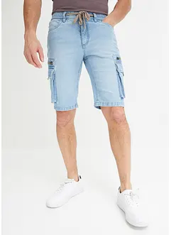 Långa jeansshorts med cargofickor, regular fit, John Baner JEANSWEAR