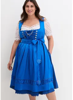 Dirndl med broderat satinförkläde (2 delar), bonprix