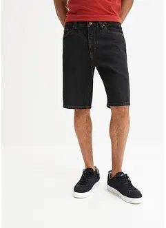 Jeansbermudas med töjbar midja i sidan, Classic Fit, bonprix