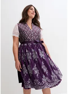 Dirndl med jacquard och broderi (2 delar), bonprix