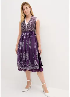 Dirndl med jacquard och broderi (2 delar), bonprix