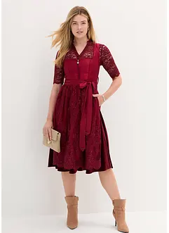 Dirndl med broderat förkläde (2 delar), bonprix