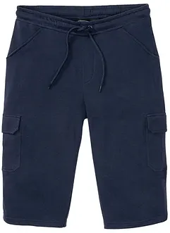 Långa trikåbermudas med cargofickor, ren bomull, Regular Fit, bonprix