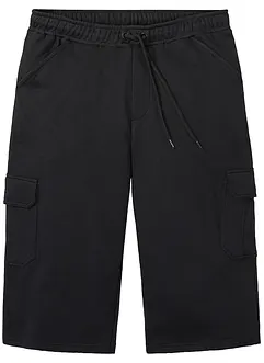 Långa trikåbermudas med cargofickor, ren bomull, Regular Fit, bonprix