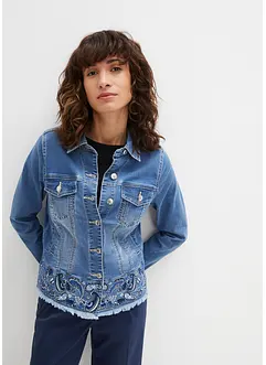 Jeansjacka med broderi, bonprix