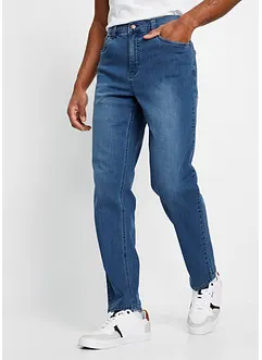 Powerstretchjeans med T-400 och bekvämt snitt, klassisk passform, avsmalnande ben, bonprix