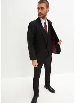 Kostym med väst och slips (4-delar) Slim Fit, bonprix