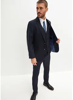 Kostym med väst och slips (4-delar) Slim Fit, bonprix
