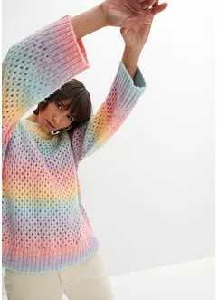 Hålstickad tröja med ombre-effekt, bonprix