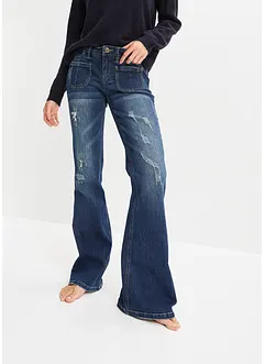 Flared Jeans Low Waist, Stretch, bonprix