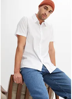 Stretchig kortärmad skjorta, smal passform, bonprix