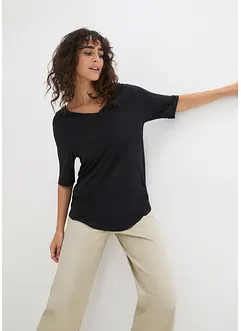Lång topp i mjuk viskos (2-pack), bonprix