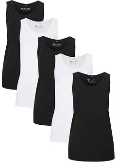 Långt bomullslinne (5-pack), bonprix
