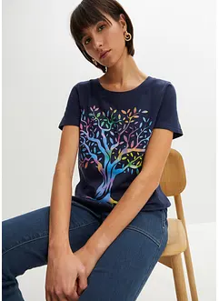 T-shirt med tryck i ekologisk bomull, bonprix