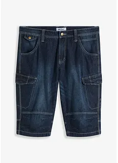 Långa jeansbermudas i cargomodell av tunt material, Relaxed Fit, bonprix