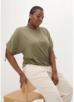 Viskostopp med rynkade ärmslut, bonprix