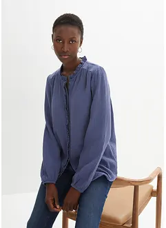 Muslinblus med spets, bonprix