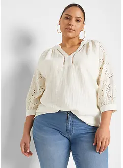 Muslintunika med hålbroderi, bonprix