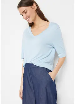 Lång topp i mjuk viskos (2-pack), bonprix