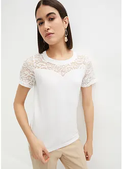 Topp med spets, bonprix