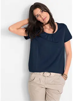 Topp av ren bomull, kortärmad, bonprix