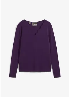 Finstickad tröja i följsam viskosmix, bonprix