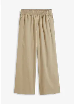Palazzobyxa med yllelook, bonprix