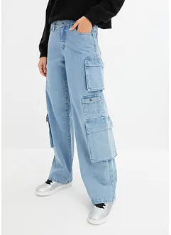 Cargo Jeans Mid Waist, bonprix