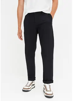 Stretchiga bomullschinos med raka ben, avslappnad passform, bonprix