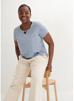 Kortärmad topp med resår, bonprix