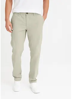 Stretchiga chinos med ekologisk bomull, Loose Fit, Straight, bonprix