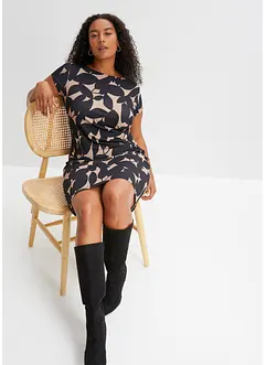 Jerseyklänning i återvunnen polyester, bonprix