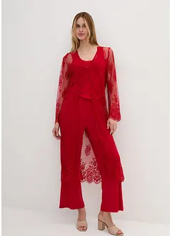 Jumpsuit med spetscardigan (2 delar), bonprix