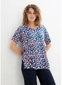 Jerseytopp av viskosmix med linneandel, bonprix