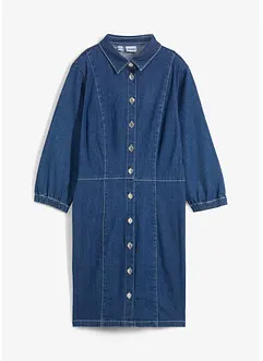 Jeansklänning med 3/4-ärm, bonprix