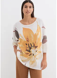 Tröja med blommotiv, bonprix