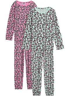 Pyjamas i mjuk bomull (4 delar), bonprix
