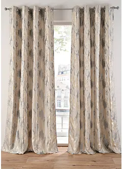 Färdigsydd gardinlängd i jacquard med glansig look (1-pack), bonprix