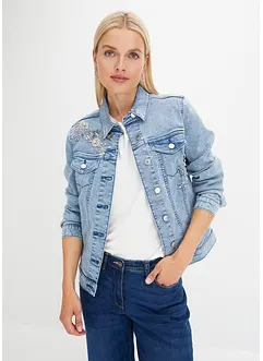 Jeansjacka med applikation, bonprix