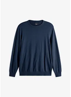 Finstickad tröja av ren bomull, bonprix