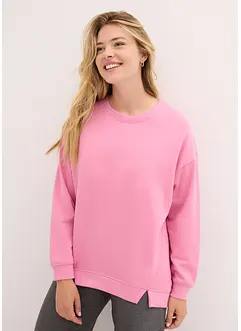 Oversize-sweatshirt med korta slitsar i fållen, bonprix