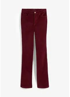 Stretchig manchesterbyxa med bekväm hög midja och vida ben, bonprix