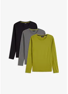 Långärmad T-shirt (3-pack), bonprix